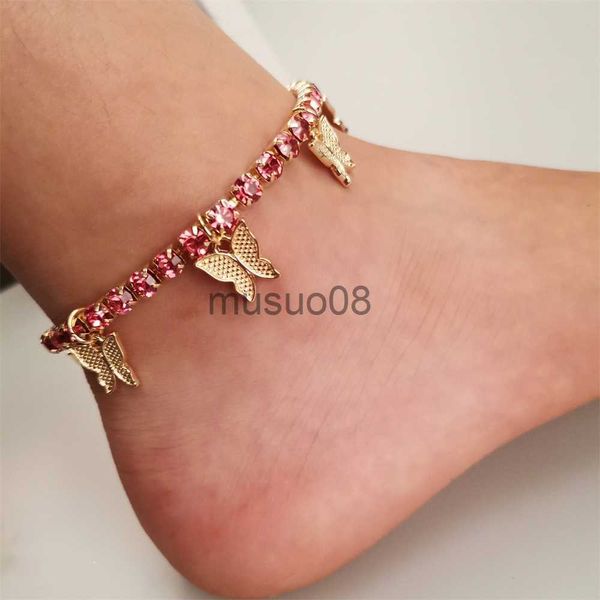 anklets 1pc boho butterfly pendant anklet brelet for women cubic zirconia adjustable tennis chain anklets summer beh foot jewelry j230815, Red;blue
anklets 1pc boho butterfly pendant anklet brelet for women cubic zirconia adjustable tennis chain anklets summer beh foot jewelry j230815, Red;blue