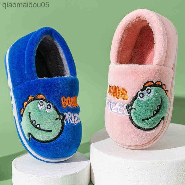 slipper cartoon dinosaur slippers for kids winter plush warm home cotton shoes boys girls furry slides soft sole non-slip comfortable 211119, Black;grey
slipper cartoon dinosaur slippers for kids winter plush warm home cotton shoes boys girls furry slides soft sole non-slip comfortable 211119, Black;grey