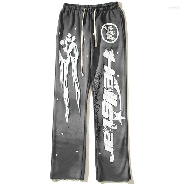men's pants hellstar sweatpants men women heavy wool fabric flame letter print high street hip hop loose casual, Black
men's pants hellstar sweatpants men women heavy wool fabric flame letter print high street hip hop loose casual, Black