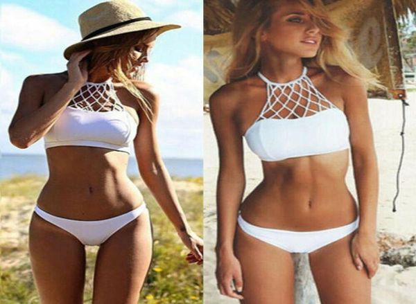women halter swimwear bikini set pushup padded bra bathing suit women solid white braided backless low waist swimsuit9308006
women halter swimwear bikini set pushup padded bra bathing suit women solid white braided backless low waist swimsuit9308006
