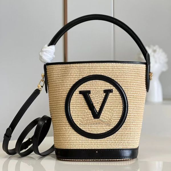 original single bucket bag m59962 woven embroidery designer straw bag mobile phone bag red packet cosmetic bag large capacity raffia beach b
original single bucket bag m59962 woven embroidery designer straw bag mobile phone bag red packet cosmetic bag large capacity raffia beach b