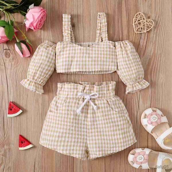 clothing sets 2pcs fashion baby girls clothes sets 0-4y plaid printed puff sleeve shoulder shirts+shorts clothing r230815, White
clothing sets 2pcs fashion baby girls clothes sets 0-4y plaid printed puff sleeve shoulder shirts+shorts clothing r230815, White