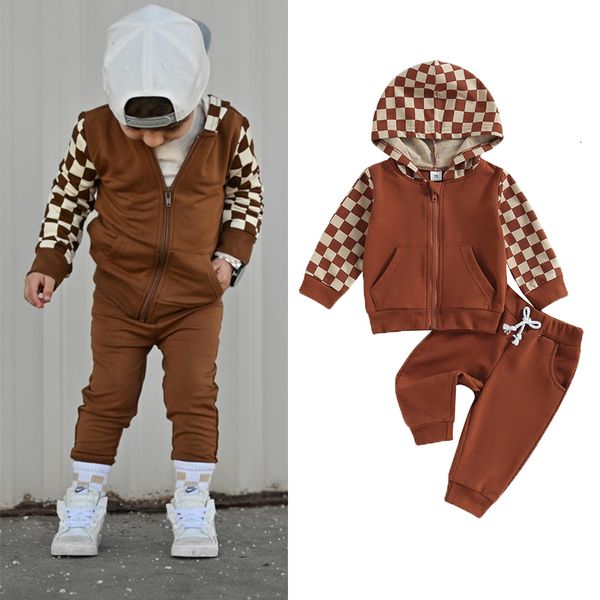 family matching outfits focusnorm 0 3y autumn casual baby boys clothes sets plaid patchwork long sleeve zipper hooded jacket pants 230814, Blue
family matching outfits focusnorm 0 3y autumn casual baby boys clothes sets plaid patchwork long sleeve zipper hooded jacket pants 230814, Blue