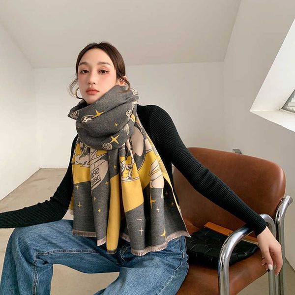 scarf on ermes luxury of wool designer h sale japan south korea autumn and winter new fashionable mid length star sky warhorse imitation cas, Blue;gray
scarf on ermes luxury of wool designer h sale japan south korea autumn and winter new fashionable mid length star sky warhorse imitation cas, Blue;gray