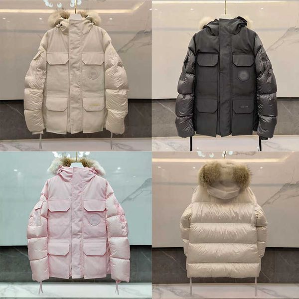 men's work uniform loose down jacket couple new hooded white duck down thickened jacket, Black
men's work uniform loose down jacket couple new hooded white duck down thickened jacket, Black