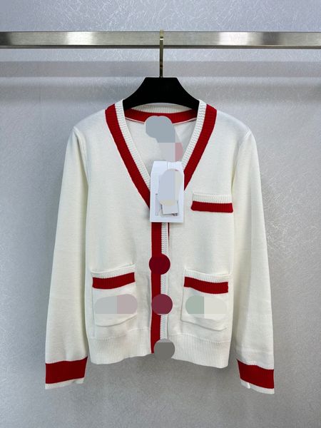 812 2023 autumn brand same style sweater long sleeve v neck cardigan fashion womens clothes womens weilan b108, White;black
812 2023 autumn brand same style sweater long sleeve v neck cardigan fashion womens clothes womens weilan b108, White;black