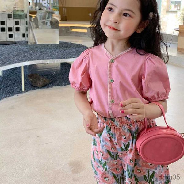clothing sets summer girls' clothing sets temperament single-breasted puff sleeve sweet flower shorts 2pcs baby kids children clothes s, White
clothing sets summer girls' clothing sets temperament single-breasted puff sleeve sweet flower shorts 2pcs baby kids children clothes s, White