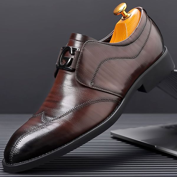 dress shoes business british leather shoes european version of the pointed toe formal comfortable wear breathable 230814, Black
dress shoes business british leather shoes european version of the pointed toe formal comfortable wear breathable 230814, Black