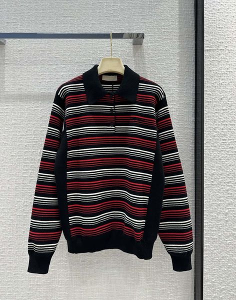 2023 autumn winter milan runway women's knits & tees lapel neck long sleeve sweater high end jacquard pullover women's designer 0, White
2023 autumn winter milan runway women's knits & tees lapel neck long sleeve sweater high end jacquard pullover women's designer 0, White
