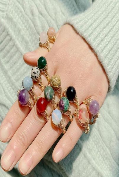 fashion natural crystal stone rings golden color wire wrap adjustable open rings for women men couple wedding ring jewelry gift2731269757, Golden;silver
fashion natural crystal stone rings golden color wire wrap adjustable open rings for women men couple wedding ring jewelry gift2731269757, Golden;silver