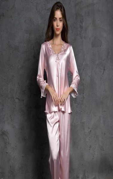women bowknot pajamas sets with pants long sleeve satin casual pyjama nightwear loose home clothes silk sleepwear pijama 2011139500731, Black;red
women bowknot pajamas sets with pants long sleeve satin casual pyjama nightwear loose home clothes silk sleepwear pijama 2011139500731, Black;red