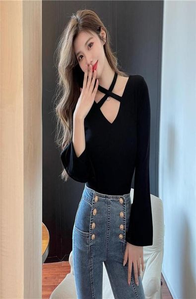 womens flare sleeve design t shirts for 2021 summer fashion office ladies clothing korean style girls streetwear halter tees w8223787, White
womens flare sleeve design t shirts for 2021 summer fashion office ladies clothing korean style girls streetwear halter tees w8223787, White