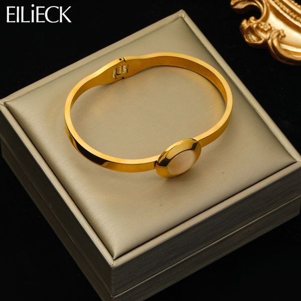 bangle eilieck 316l stainless steel large white round stone bangles bracelet for women girl fashion waterproof jewelry gift accessories 2308, Black
bangle eilieck 316l stainless steel large white round stone bangles bracelet for women girl fashion waterproof jewelry gift accessories 2308, Black