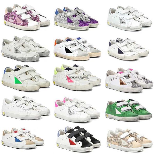 2023 white italy kids size children's casual shoes classic do-old dirty golden glitter hook loop sneakers leather super star shoe metal, Black
2023 white italy kids size children's casual shoes classic do-old dirty golden glitter hook loop sneakers leather super star shoe metal, Black