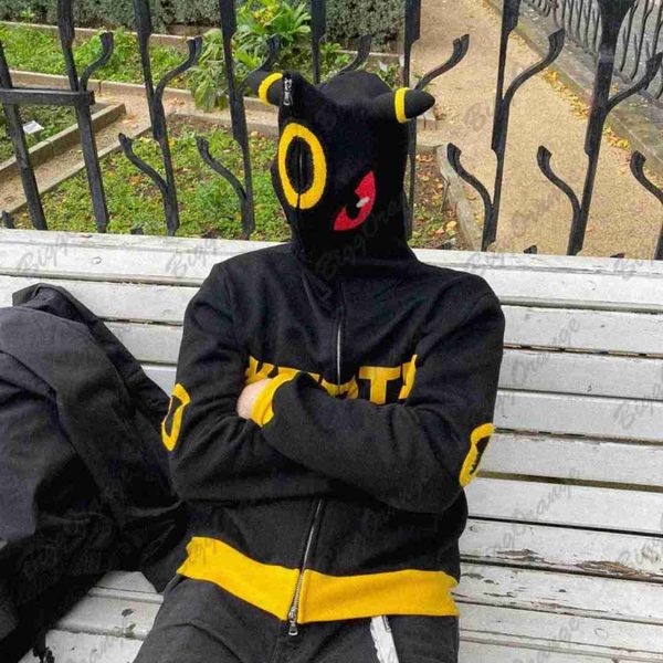 men's hoodies sweatshirts harajuku vintage oversized zipper demon print hoodie full zip harajuku hoodie y2k women and men clothing, Black
men's hoodies sweatshirts harajuku vintage oversized zipper demon print hoodie full zip harajuku hoodie y2k women and men clothing, Black