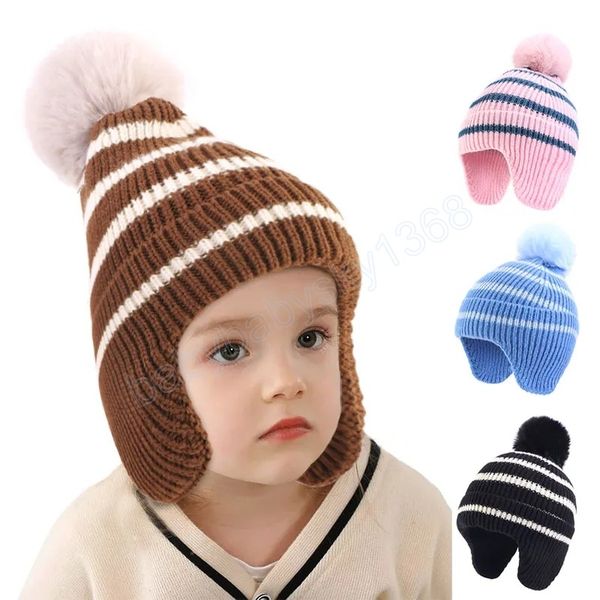 baby stripe bubble beanie warmer ear winter hat kids knit caps girl boy fur pompom beanie cap knitted streak cute hat keep warm, Yellow
baby stripe bubble beanie warmer ear winter hat kids knit caps girl boy fur pompom beanie cap knitted streak cute hat keep warm, Yellow