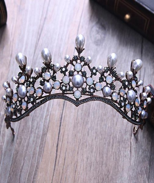 baroque vintage crystal pearl bridal tiaras hairband headpiece black rhinestone princess pageant crown wedding hair accessories y21247253, White;golden
baroque vintage crystal pearl bridal tiaras hairband headpiece black rhinestone princess pageant crown wedding hair accessories y21247253, White;golden