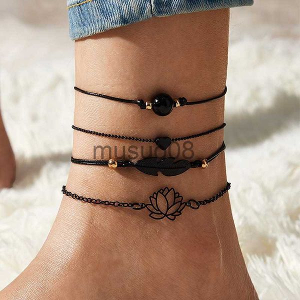 anklets women's pearl anklet suit hollow lotus leaf foot chain blk braided rope anklet summer beh foot ornaments jewelry j230815, Red;blue
anklets women's pearl anklet suit hollow lotus leaf foot chain blk braided rope anklet summer beh foot ornaments jewelry j230815, Red;blue