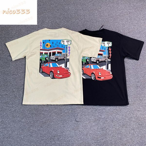 23ss new ga depts cartoon car letters cotton round neck loose versatile men and women casual trend short sleeve, White;black
23ss new ga depts cartoon car letters cotton round neck loose versatile men and women casual trend short sleeve, White;black