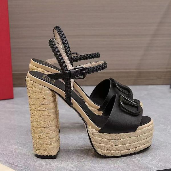 front & rear strap block heel sandals genuine leather metal buckle platform pumps women's party evening shoes luxury designer high heel, Black
front & rear strap block heel sandals genuine leather metal buckle platform pumps women's party evening shoes luxury designer high heel, Black