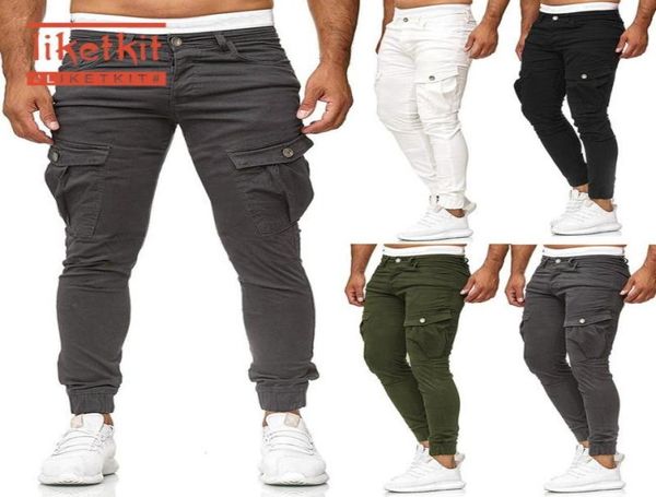 liketkit mens casual joggers pants 2020 solid patchwork cotton cargo pants homme elastic skinny fitness trousers6408469, Black 
liketkit mens casual joggers pants 2020 solid patchwork cotton cargo pants homme elastic skinny fitness trousers6408469, Black