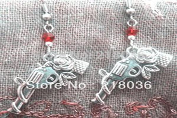 whole fashion 50pair antique silver roses flower guns dangle earrings for women with gift box charms crystal bead diy findings7846559
whole fashion 50pair antique silver roses flower guns dangle earrings for women with gift box charms crystal bead diy findings7846559