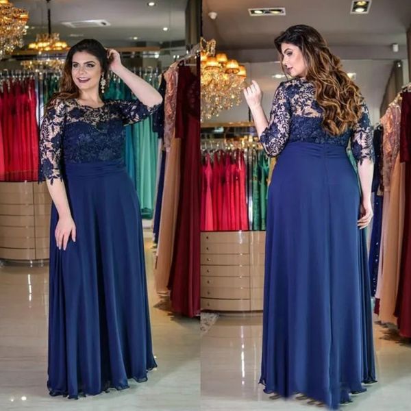 navy blue mother of the bride dresses half sleeves lace appliques long formal godmother evening wedding party guests gown plus size, Black;red
navy blue mother of the bride dresses half sleeves lace appliques long formal godmother evening wedding party guests gown plus size, Black;red