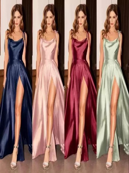 high thigh split evening dresses a line spaghetti straps backless satin long prom party occasion gowns bridesmaids wears cps34015757, Black;red
high thigh split evening dresses a line spaghetti straps backless satin long prom party occasion gowns bridesmaids wears cps34015757, Black;red