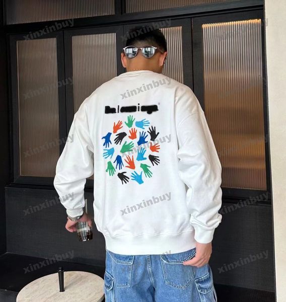 xinxinbuy men women designer sweatshirt colorful handprint printing sweater gray blue black white xs-2xl, Black;brown
xinxinbuy men women designer sweatshirt colorful handprint printing sweater gray blue black white xs-2xl, Black;brown