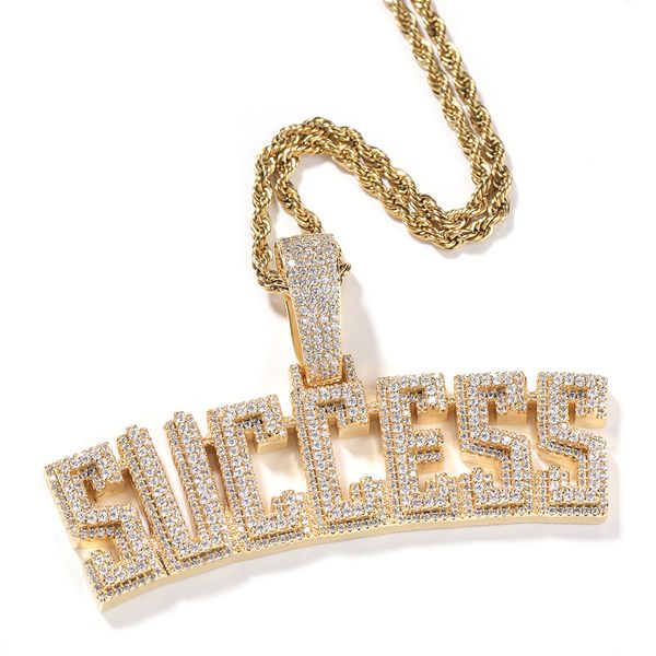 hip hop success letters pendant necklace jewelry cool men gift with rope chain, Silver
hip hop success letters pendant necklace jewelry cool men gift with rope chain, Silver