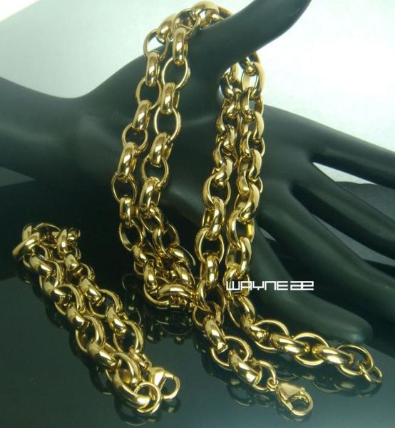 set 18k gold tone stainless steel solid heavy necklace chainbracelet n207b3447123, Silver
set 18k gold tone stainless steel solid heavy necklace chainbracelet n207b3447123, Silver