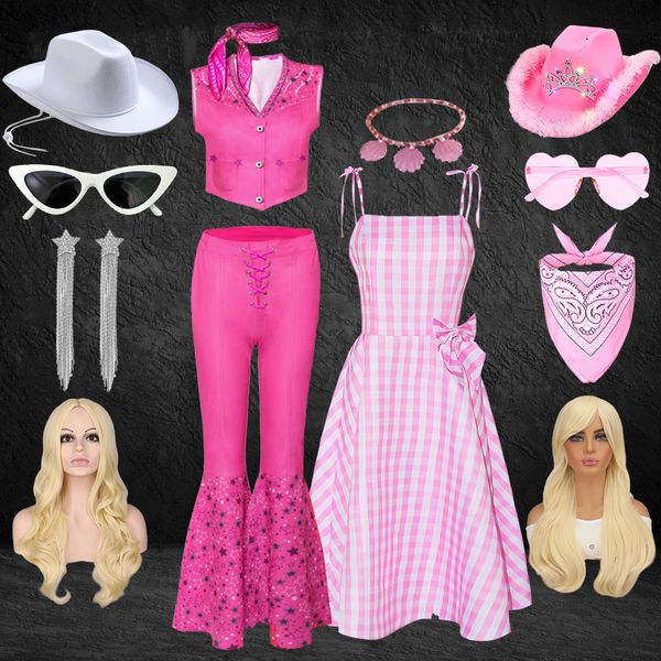 girl s dresses halloween girls margot robbie pink barbi cosplay costume fashion women rose clothing set vintage bow elegant plaid dress 2308, Red;yellow
girl s dresses halloween girls margot robbie pink barbi cosplay costume fashion women rose clothing set vintage bow elegant plaid dress 2308, Red;yellow