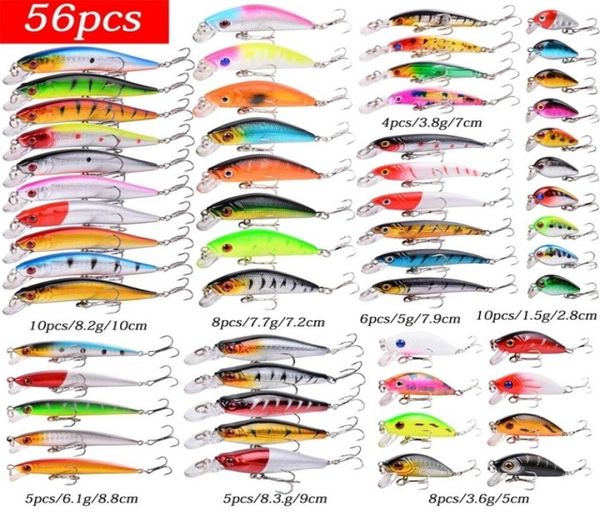 56pcspack mixed fishing lure bait set wobbler crankbaits swimbait minnow hard baits spiners carp artificial fishing tackle 2011024946665
56pcspack mixed fishing lure bait set wobbler crankbaits swimbait minnow hard baits spiners carp artificial fishing tackle 2011024946665