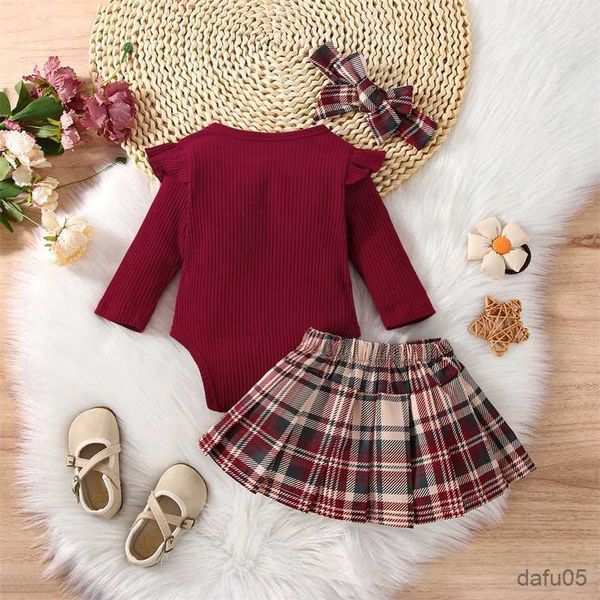 clothing sets 3pcs baby girls outfit autumn clothing ribbed long sleeve romper plaid pleated skirt headband set for toddlers r230815, White
clothing sets 3pcs baby girls outfit autumn clothing ribbed long sleeve romper plaid pleated skirt headband set for toddlers r230815, White