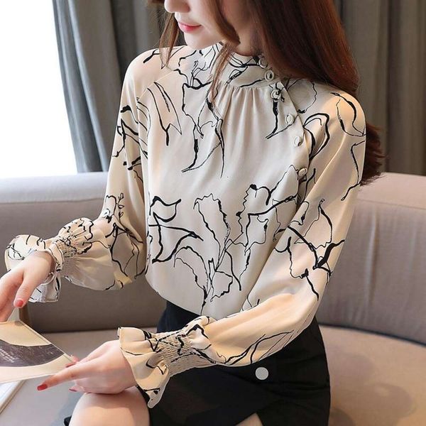 chiffon blouse womens design sense blouses small market spring french t shirt western style long sleeve temperament, White
chiffon blouse womens design sense blouses small market spring french t shirt western style long sleeve temperament, White