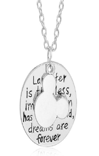 quotlaughter is timeless pendant imagination has no age and dreams are foreverquot mouse avatar ears pendant necklace women je8490203, Silver
quotlaughter is timeless pendant imagination has no age and dreams are foreverquot mouse avatar ears pendant necklace women je8490203, Silver
