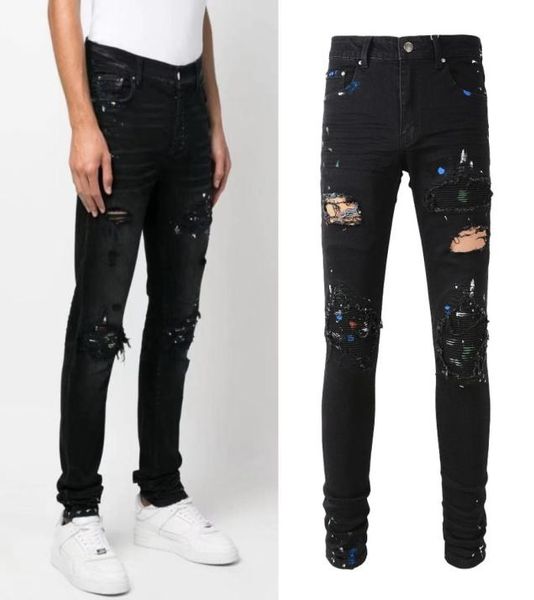 painted denim jeans distressed rip vintage black stretch cotton slim fit leg trousers for men9066495, Blue
painted denim jeans distressed rip vintage black stretch cotton slim fit leg trousers for men9066495, Blue