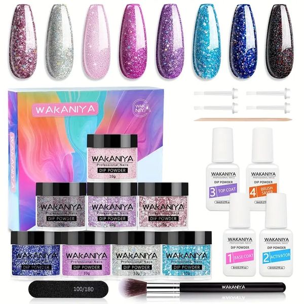 nail dip powder kit 8 colors glitter purple pink blue nails powder set with liquids base coat nail remover pads dip powder set
nail dip powder kit 8 colors glitter purple pink blue nails powder set with liquids base coat nail remover pads dip powder set