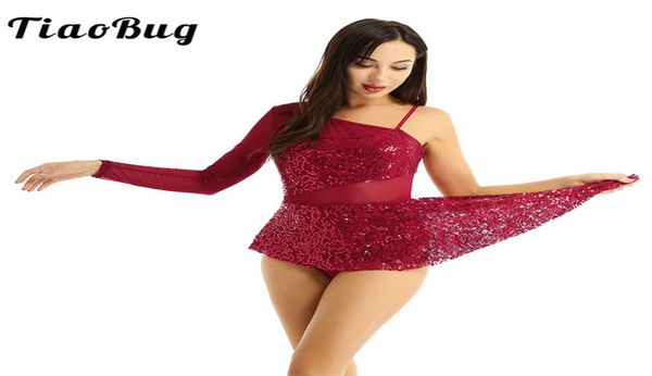 tiaobug shiny sequins single long sleeve gymnastics leotard for women skating ballet dress contemporary lyrical dance costumes6533719, Black;red
tiaobug shiny sequins single long sleeve gymnastics leotard for women skating ballet dress contemporary lyrical dance costumes6533719, Black;red