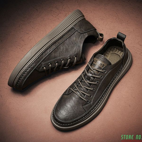 dress shoes men leather casual fashion flat sneakers pure black warm thick sole soft wear low 230814
dress shoes men leather casual fashion flat sneakers pure black warm thick sole soft wear low 230814