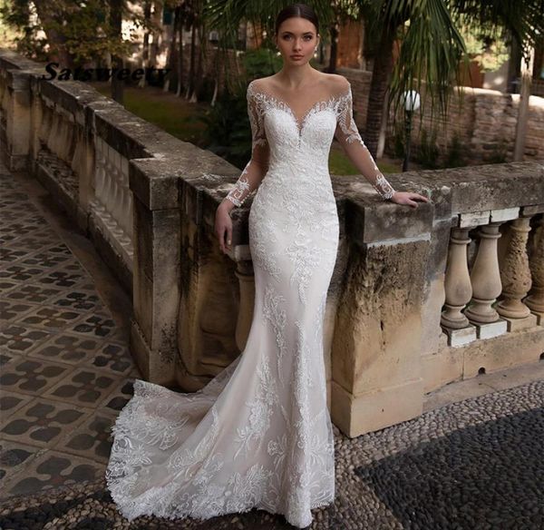 2021 illusion bridal gowns v neck full sleeves detachable skirt mermaid appliqued crystal lace wedding dresses4096136, White
2021 illusion bridal gowns v neck full sleeves detachable skirt mermaid appliqued crystal lace wedding dresses4096136, White