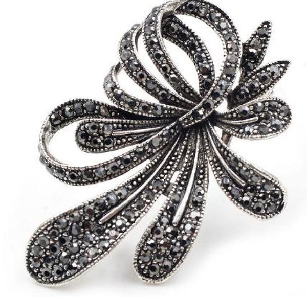 2020 rhinestone black flower brooches for women vintage antique silver brooch pin elegant exquisite broches new year gift3310601, Gray
2020 rhinestone black flower brooches for women vintage antique silver brooch pin elegant exquisite broches new year gift3310601, Gray