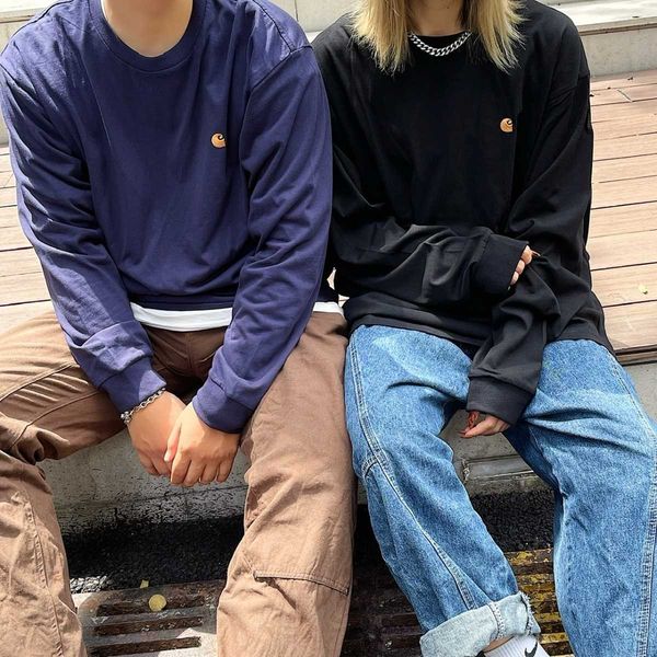 carhart gold label long sleeve t-shirt versatile casual loose work style couple round neck underlay, Black;brown
carhart gold label long sleeve t-shirt versatile casual loose work style couple round neck underlay, Black;brown
