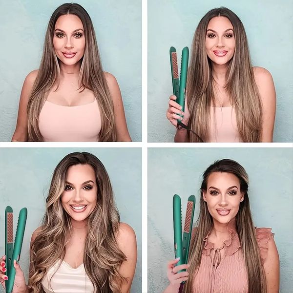 professional ceramic hair iron with anion corn cracker, lcd display, 248°f-392°f, 60 minute timed shutdown, and 17 gear temperature regulati, Black
professional ceramic hair iron with anion corn cracker, lcd display, 248°f-392°f, 60 minute timed shutdown, and 17 gear temperature regulati, Black