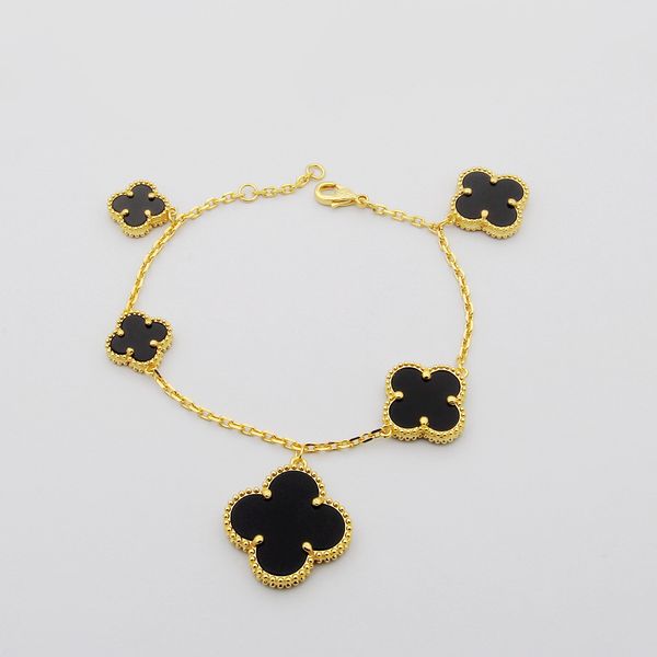 black color women designer bangles brass classic size five flower bracelet luxury couple bracelets wholesale
black color women designer bangles brass classic size five flower bracelet luxury couple bracelets wholesale