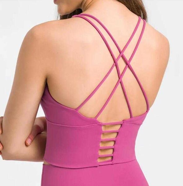 lu-95 yoga tanks sports bra solid color thin shoulder strap cross back sports gym clothes women underwears backless fitness bra small sling, White;red
lu-95 yoga tanks sports bra solid color thin shoulder strap cross back sports gym clothes women underwears backless fitness bra small sling, White;red