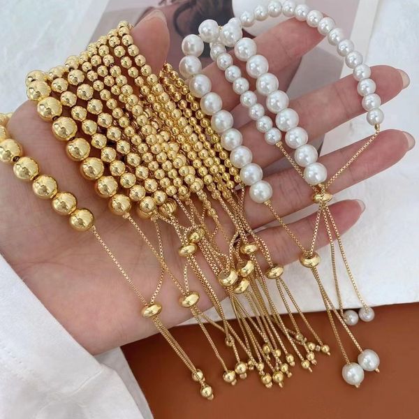 charm bracelets 5pcs elegant fashion pearl shell bracelets for women cuff adjustable bracelet gold color bead ball chain bangle jewelry gift, Golden;silver
charm bracelets 5pcs elegant fashion pearl shell bracelets for women cuff adjustable bracelet gold color bead ball chain bangle jewelry gift, Golden;silver