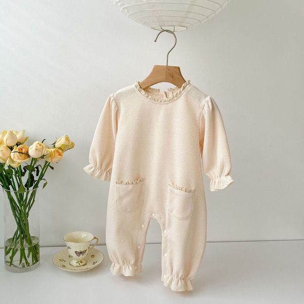 rompers girl sweet waffle romper 0 3y born baby lace collar loose solid crawlwear puff sleeves boutique jumpsuit 230814, Blue
rompers girl sweet waffle romper 0 3y born baby lace collar loose solid crawlwear puff sleeves boutique jumpsuit 230814, Blue