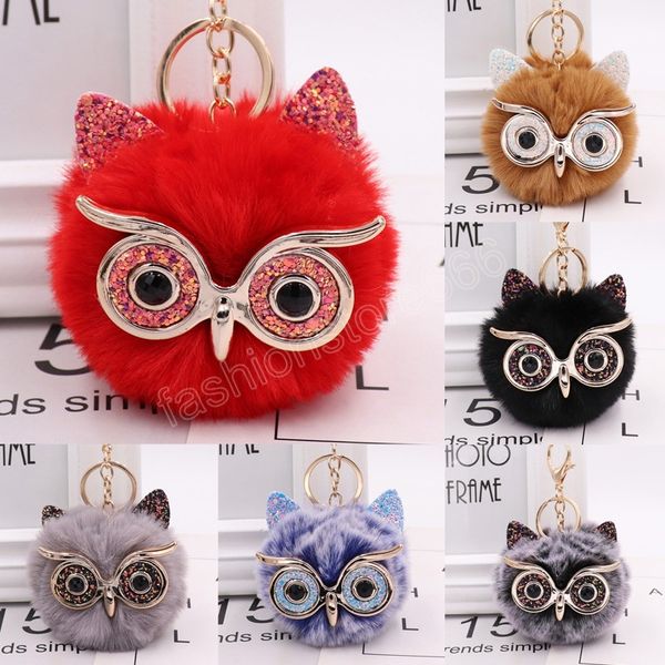 new cute fluffy rabbit fur owl pompom ball animal glasses keychain keyring car key ring charm women bag pendant decorative, Silver
new cute fluffy rabbit fur owl pompom ball animal glasses keychain keyring car key ring charm women bag pendant decorative, Silver
