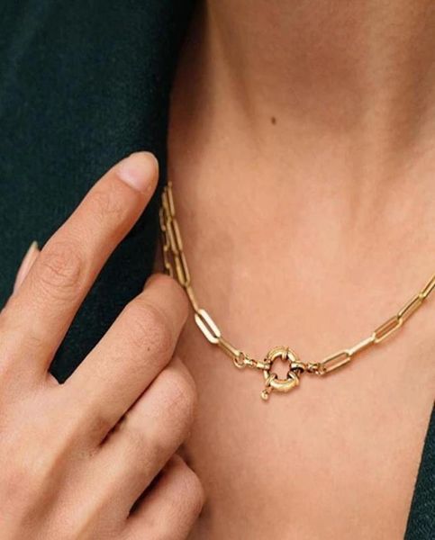 pendant necklaces women electroplated adjustable durable oval paperclip necklace choker chain jewelry gift for punk3552805, Silver
pendant necklaces women electroplated adjustable durable oval paperclip necklace choker chain jewelry gift for punk3552805, Silver